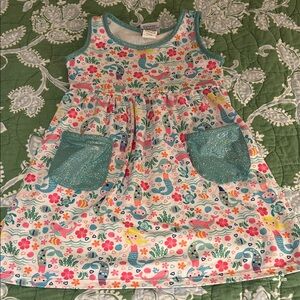 Flap Happy Toddler Dress with Mermaid and Ocean Print